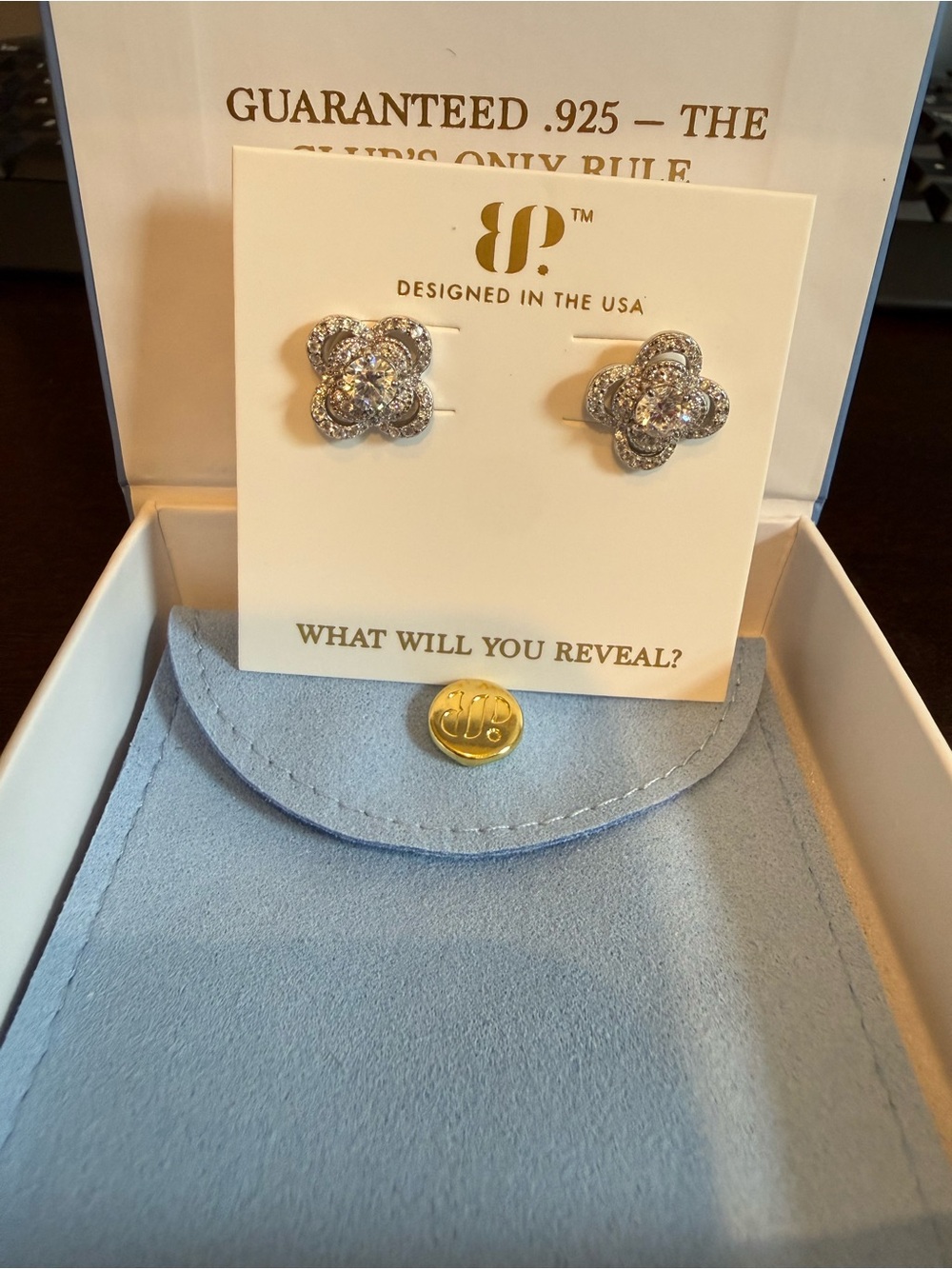 Bomb Party Sterling Club Earrings Hot Commodity Clovers